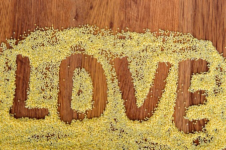 Declaration of love painted millet.