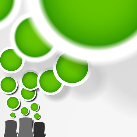 eco bio plant pipe smoke green creative conceptのイラスト素材