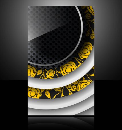 brochure card banner metal flower glass abstract background styleのイラスト素材