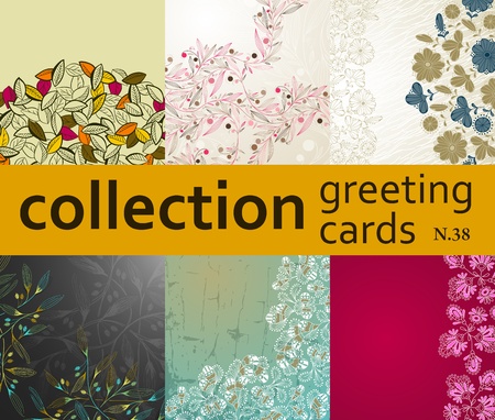 collection greeting cardsのイラスト素材