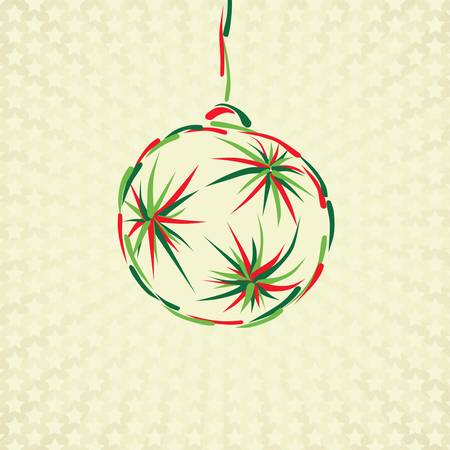 merry christmas toy ball xmas happy new year card celebration circleのイラスト素材