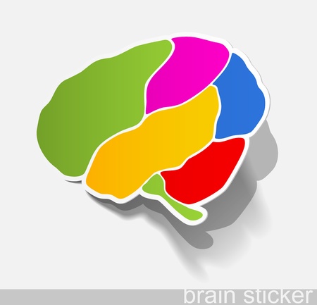 human brain, realistic design elementsの写真素材