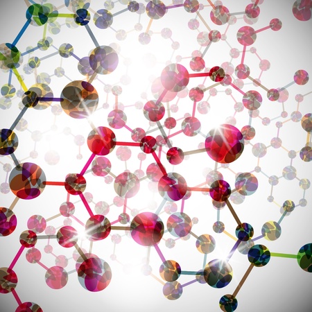 molecular structure, abstract backgroundのイラスト素材