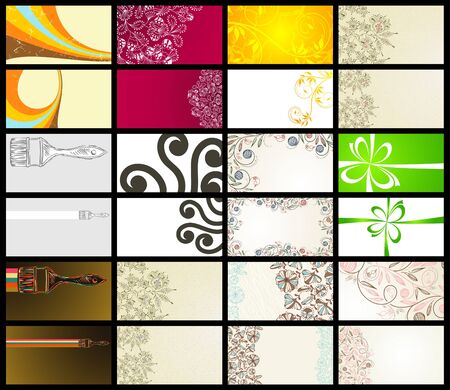 12 horizontal business cards, two sidesのイラスト素材