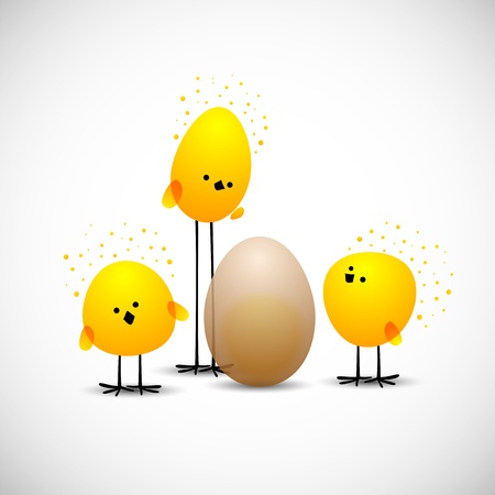 Easter chicksのイラスト素材