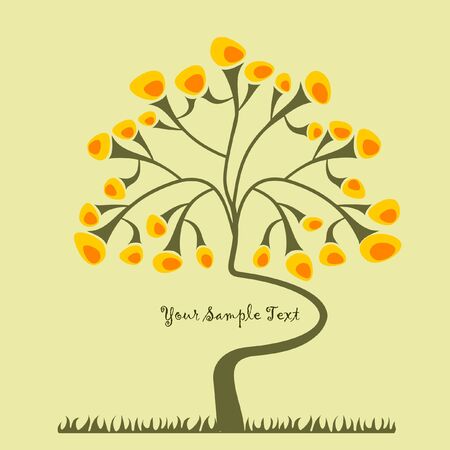 background with a treeのイラスト素材