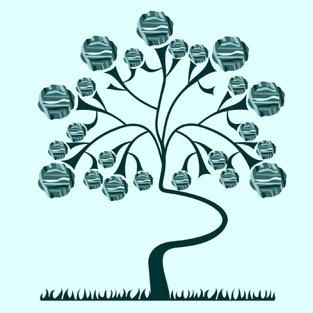 background with a treeのイラスト素材