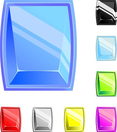 square buttons of different colorのイラスト素材