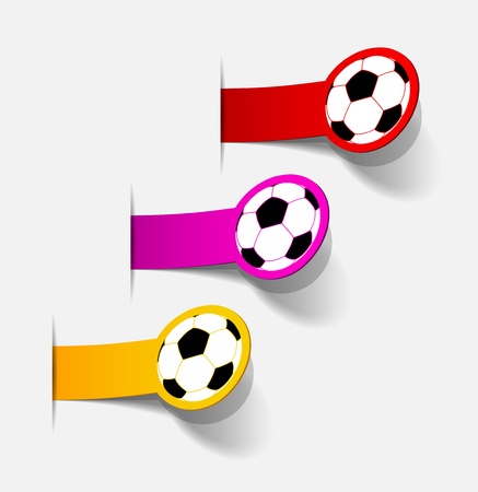 sticker with a picture of a soccer ballのイラスト素材