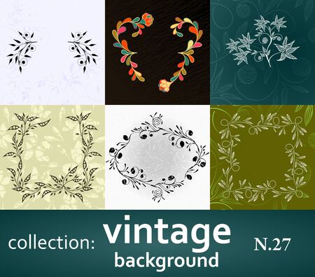 collection vintage backgroundのイラスト素材