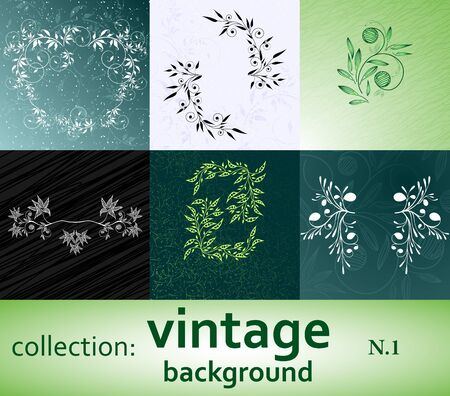 collection vintage backgroundのイラスト素材