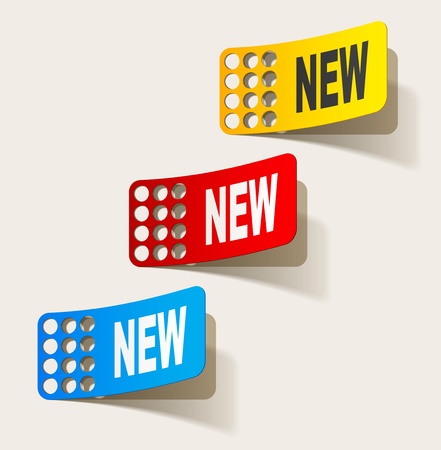 newsletter, realistic design elementsのイラスト素材