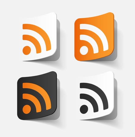 rss stickerのイラスト素材