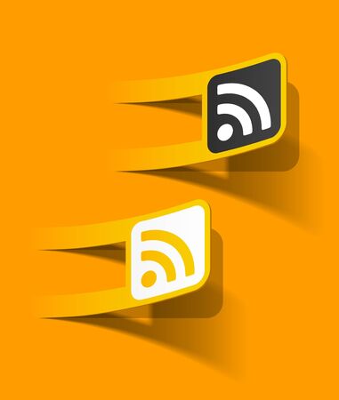 rss stickerのイラスト素材