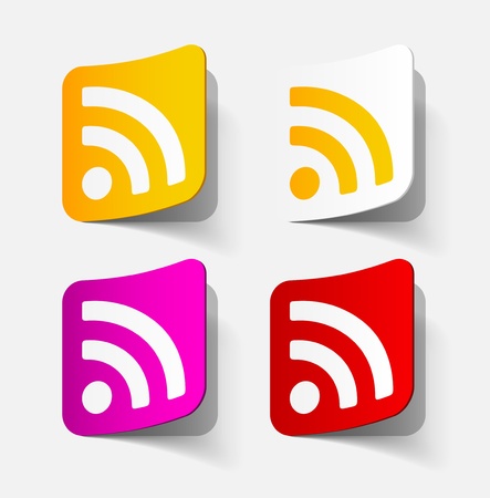 rss stickerのイラスト素材