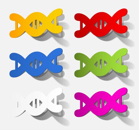 molecule in the form of a stickerのイラスト素材