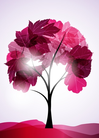 valentine tree, abstract backgroundのイラスト素材