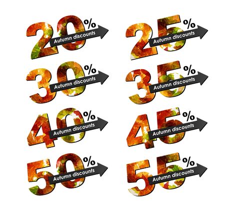 autumn discount saleのイラスト素材