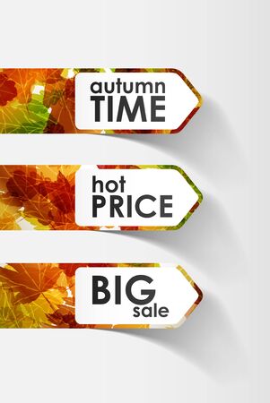 autumn stickerのイラスト素材