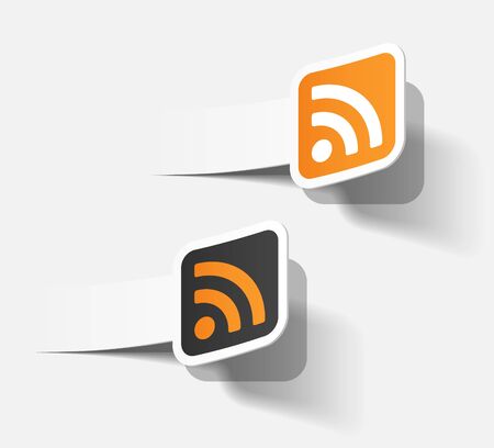 rss stickerのイラスト素材