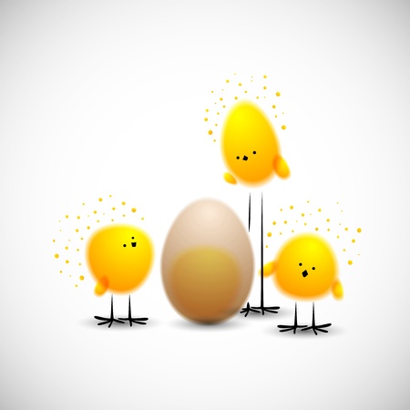 Easter chicksのイラスト素材