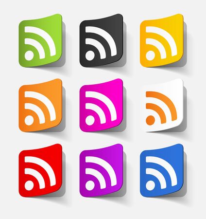 rss stickerのイラスト素材