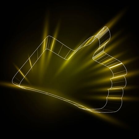 abstract symbol of LIKE in style 3Dのイラスト素材