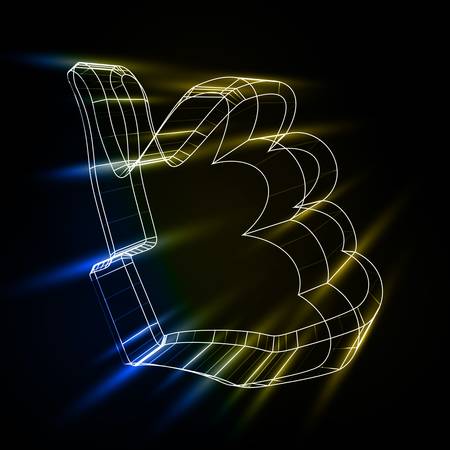abstract symbol of LIKE in style 3Dのイラスト素材