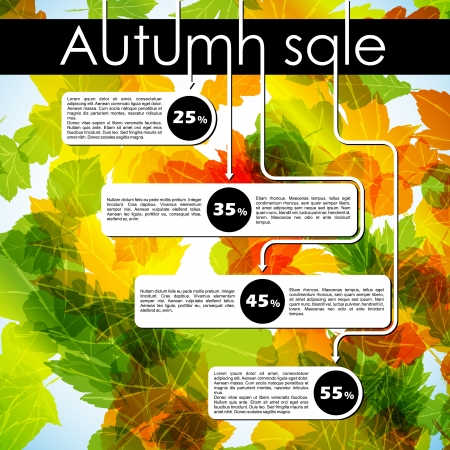 autumn discount saleのイラスト素材
