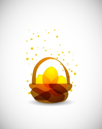 Easter basket with eggsのイラスト素材