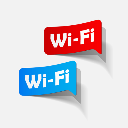 Free Zone wi-fi, stickerのイラスト素材