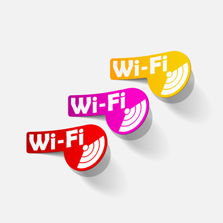 Free Zone wi-fi, stickerのイラスト素材