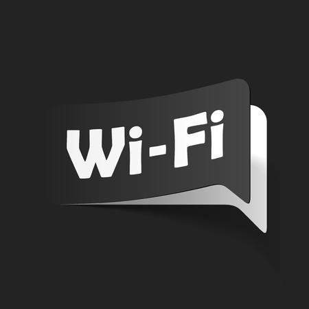 Free Zone wi-fi, stickerのイラスト素材