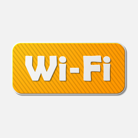 Free Zone wi-fi, stickerのイラスト素材