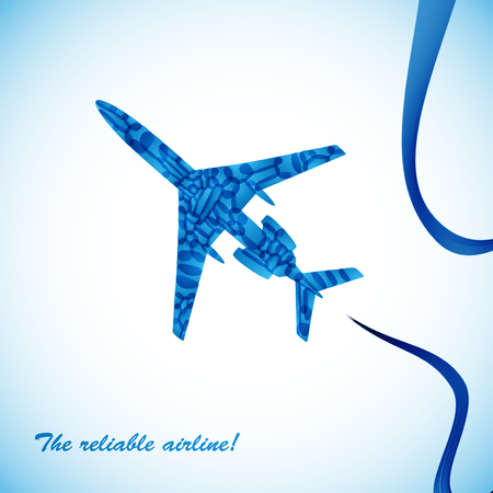 airplane, vector abstract backgroundのイラスト素材