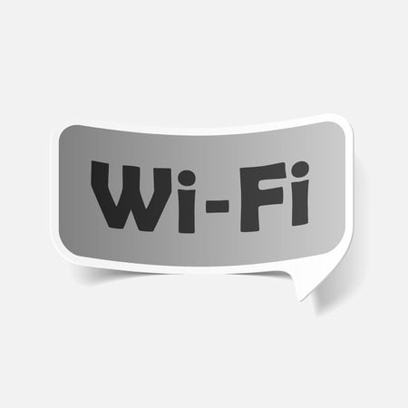 Free Zone wi-fi, stickerのイラスト素材