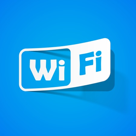 Free Zone wi-fi, stickerのイラスト素材