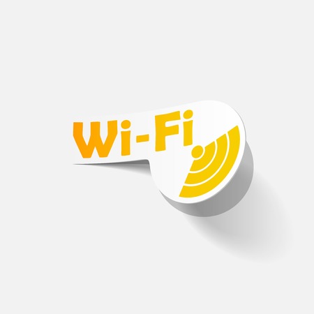 Free Zone wi-fi, stickerのイラスト素材