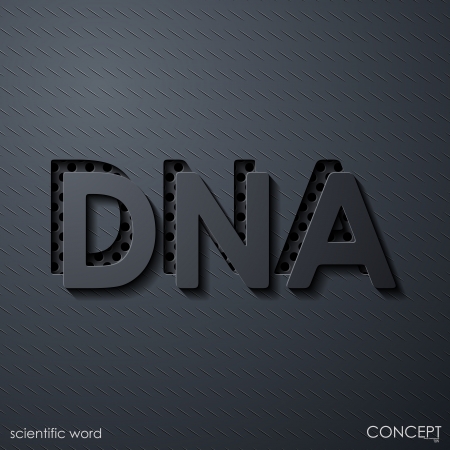 scientific word DNA, layers of metal and flat surfacesのイラスト素材