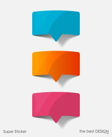 speech bubble, realistic design elementsのイラスト素材