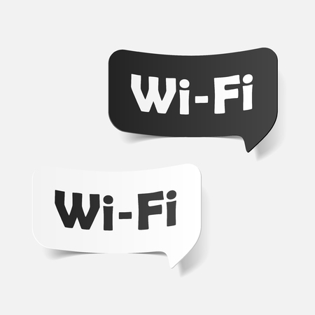 Free Zone wi-fi, stickerのイラスト素材
