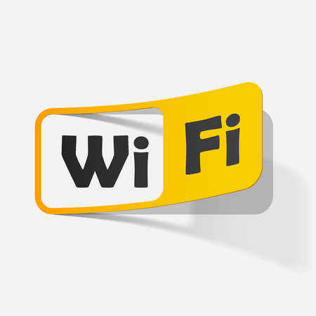 Free Zone wi-fi, stickerのイラスト素材