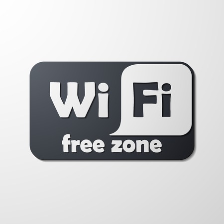 Free Zone wi-fi, stickerのイラスト素材