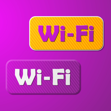 Free Zone wi-fi, stickerのイラスト素材