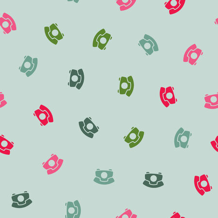 Seamless Background of retro phoneのイラスト素材