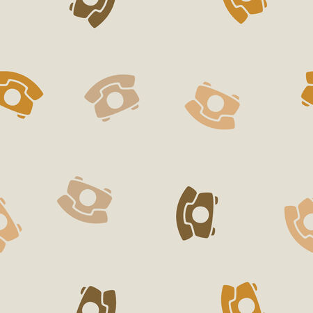 Seamless Background with retro phoneのイラスト素材