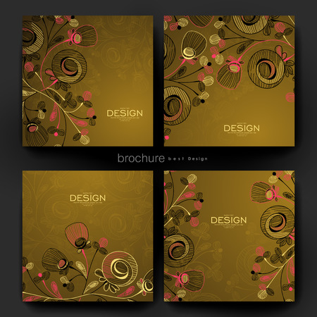 floral ornament vector brochure template. Flyer Layout. Creative modern designのイラスト素材