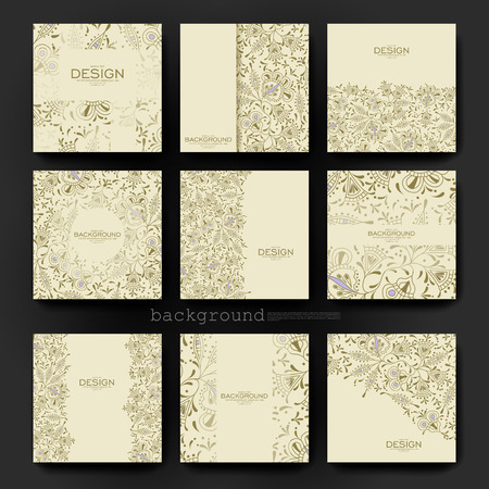 floral ornament vector brochure template. Flyer Layout. Creative modern designのイラスト素材