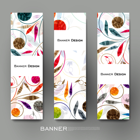 Beautiful banner vector template with floral ornament background. Creative modern designのイラスト素材
