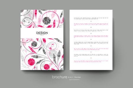 floral ornament vector brochure template. Flyer Layout. Creative modern designのイラスト素材